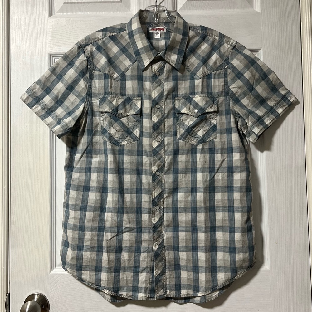 True Religion Short Sleeve Button Up Medium